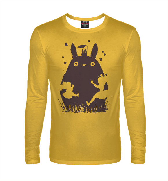 Мужской лонгслив с изображением Totoro цвета Белый