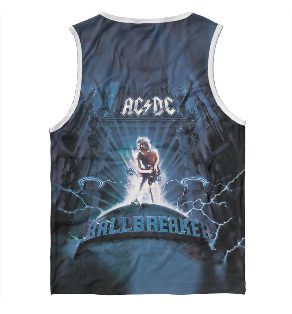 Майка для мальчика с изображением AC/DC цвета Белый