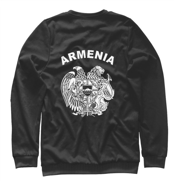 Свитшот для девочек с изображением Armenia цвета Белый