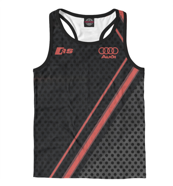 Мужская майка-борцовка с изображением Audi RS цвета Белый