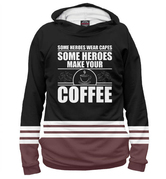 Женское худи с изображением Cool Barista For Men Women цвета Белый