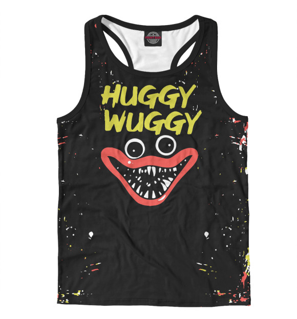 Мужская майка-борцовка с изображением Poppy Playtime цвета Белый