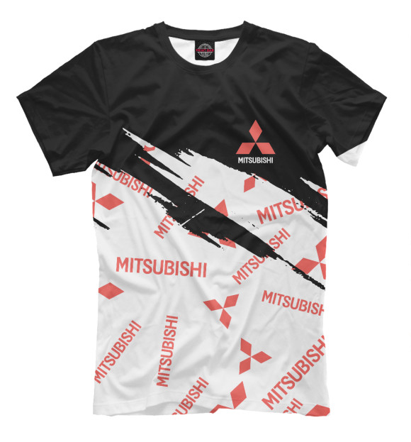 Футболка для мальчиков с изображением Mitsubishi цвета Белый