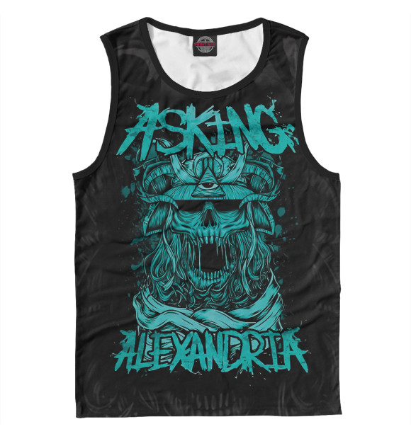 Мужская майка с изображением Asking Alexandria цвета Белый