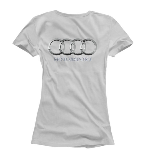 Женская футболка с изображением Audi Motorsport цвета Белый