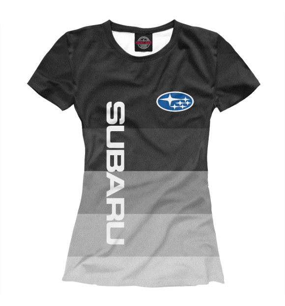 Женская футболка с изображением Subaru | Субару цвета Белый