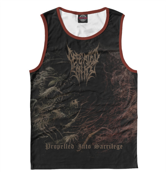 Мужская майка с изображением Defeated sanity цвета Белый