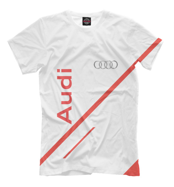 Футболка для мальчиков с изображением Audi цвета Белый