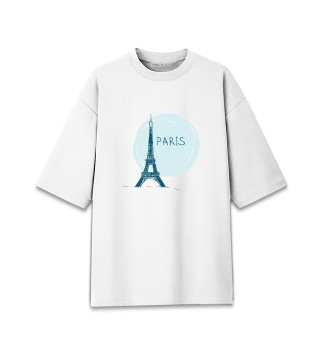 Женская футболка оверсайз Париж