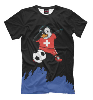 Мужская футболка Dabbing Penguin Switzerland