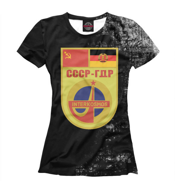 Женская футболка с изображением СССР - ГДР цвета Белый