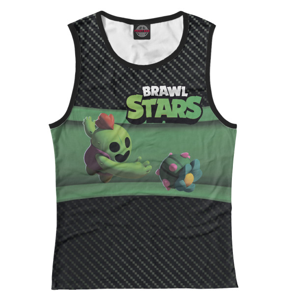 Женская майка с изображением Brawn Stars Spike цвета Белый