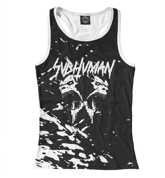 Женская майка-борцовка с изображением Thrasher цвета Белый