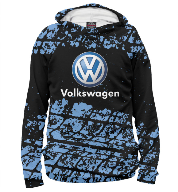 Мужское худи с изображением Volkswagen цвета Белый