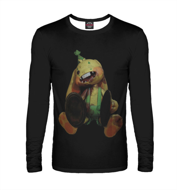 Мужской лонгслив с изображением Poppy Playtime Chapter 2 Банзо цвета Белый