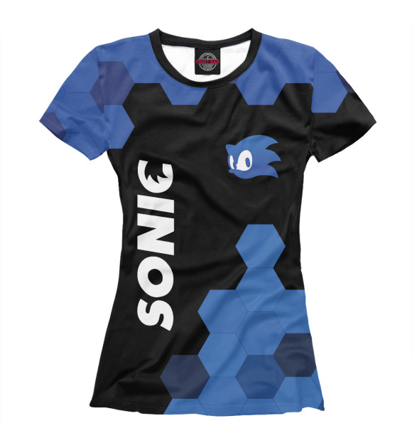 Футболка для девочек с изображением Соник / Sonic цвета Белый