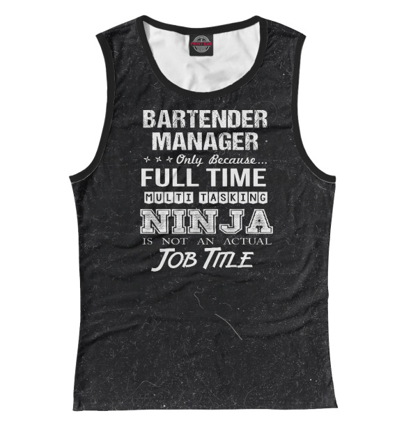 Майка для девочки с изображением Bartender Manager цвета Белый