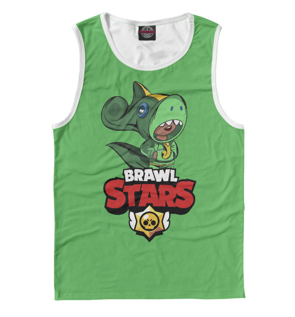 Мужская майка с изображением Brawl Stars цвета Белый