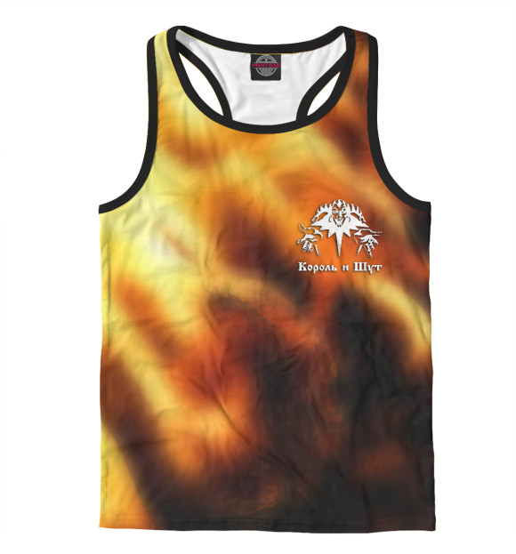 Мужская майка-борцовка с изображением Король и Шут стихия цвета Белый