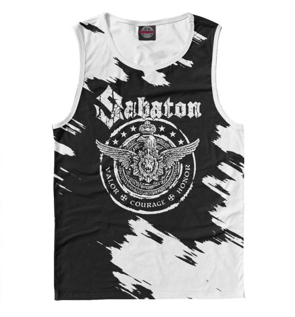 Мужская майка с изображением Sabaton цвета Белый