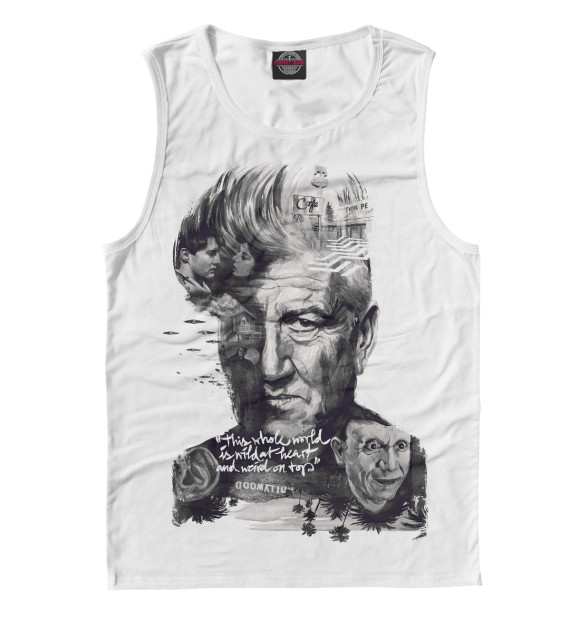 Майка для мальчика с изображением David Lynch цвета Белый