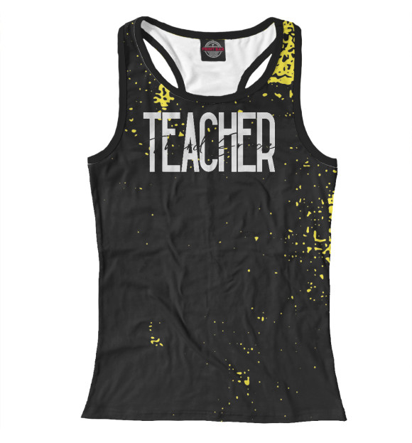 Женская майка-борцовка с изображением Third Grade Teacher цвета Белый