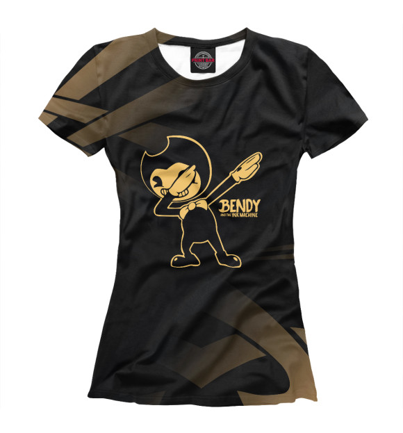 Футболка для девочек с изображением Bendy and the ink machine цвета Белый