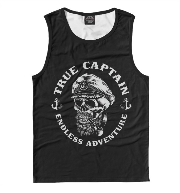 Майка для мальчика с изображением True captain цвета Белый