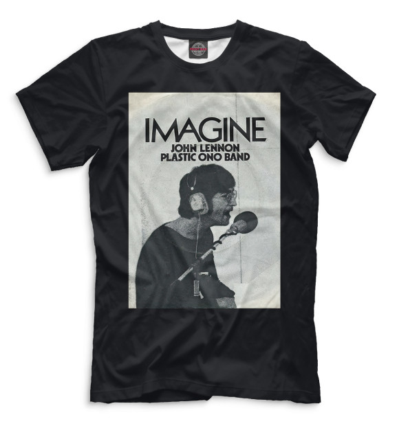 Мужская футболка с изображением Imagine - Джон Леннон цвета Белый
