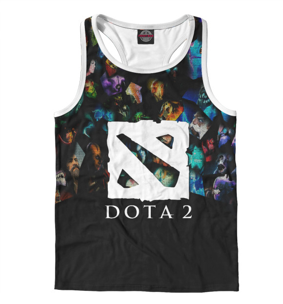 Мужская майка-борцовка с изображением ДОТА  | DOTA 2 цвета Белый