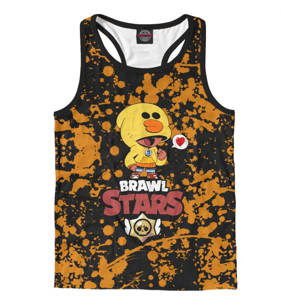 Мужская майка-борцовка с изображением Brawl Stars цвета Белый