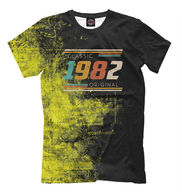 Футболка для мальчиков с изображением Vintage 1982 цвета Белый