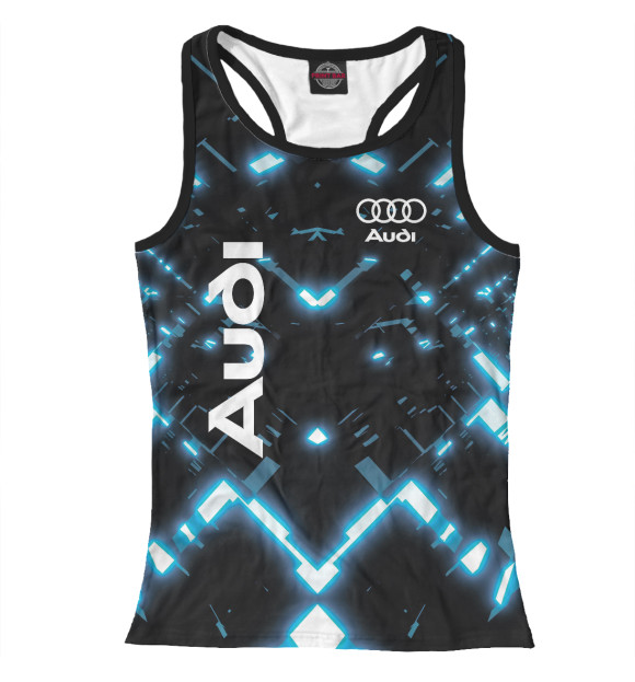 Женская майка-борцовка с изображением Audi цвета Белый