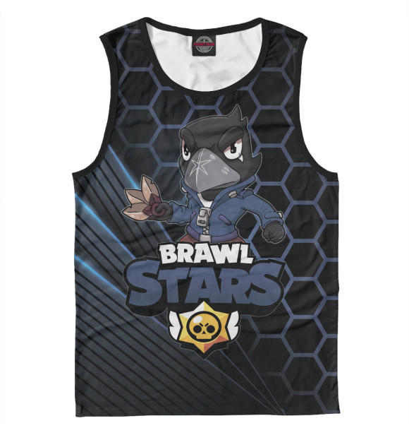 Мужская майка с изображением Brawl Stars цвета Белый