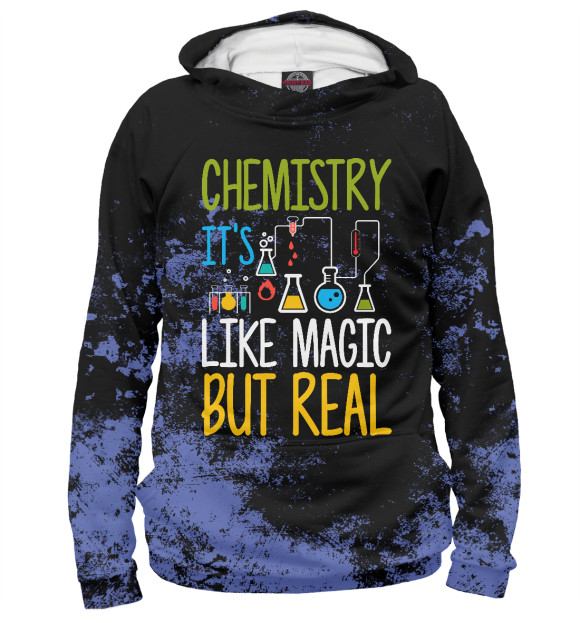Женское худи с изображением Chemistry It's Like Magic цвета Белый
