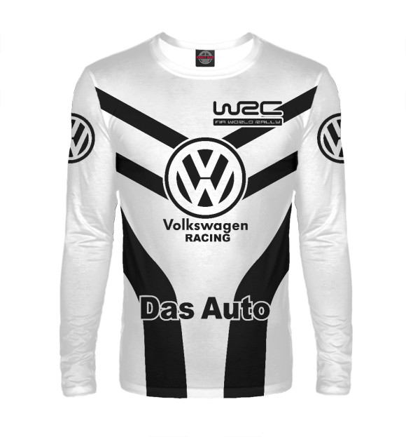 Мужской лонгслив с изображением Volkswagen цвета Белый