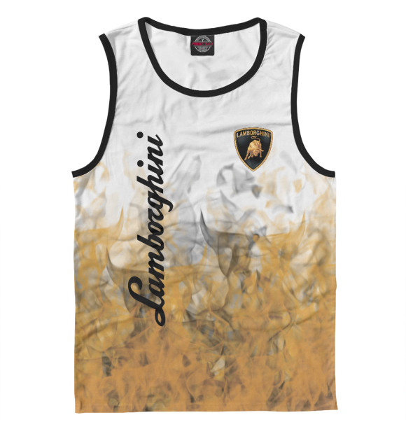 Мужская майка с изображением Lamborghini цвета Белый
