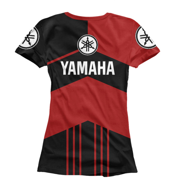 Женская футболка с изображением Yamaha цвета Белый