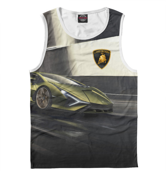 Майка для мальчика с изображением Lamborghini цвета Белый