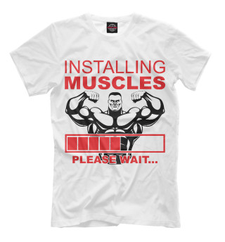Мужская футболка Установка мышц...