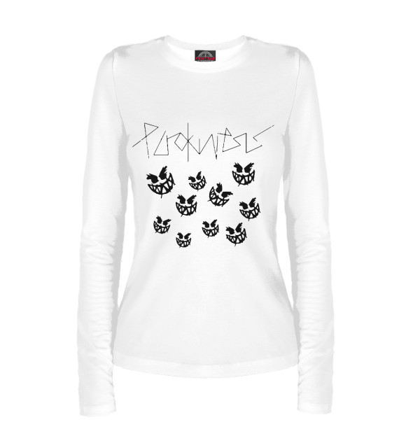 Женский лонгслив с изображением PYROKINESIS цвета Белый