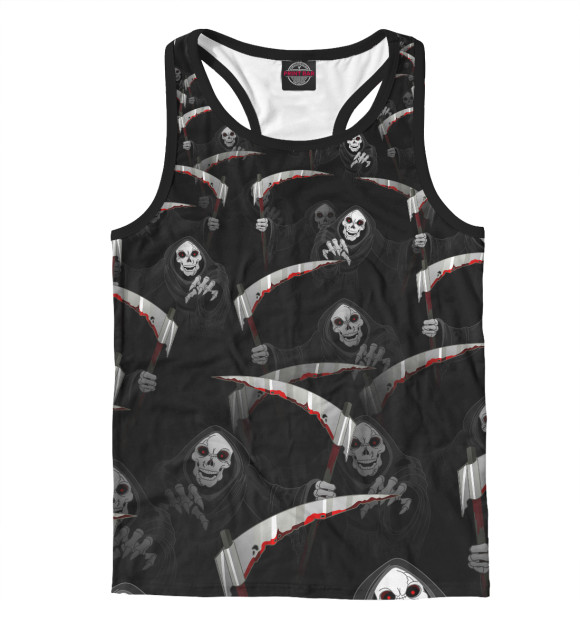 Мужская майка-борцовка с изображением Жнецы идут цвета Белый