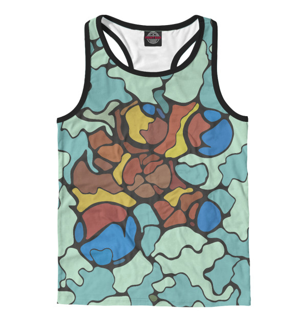 Мужская майка-борцовка с изображением Нейроосень цвета Белый