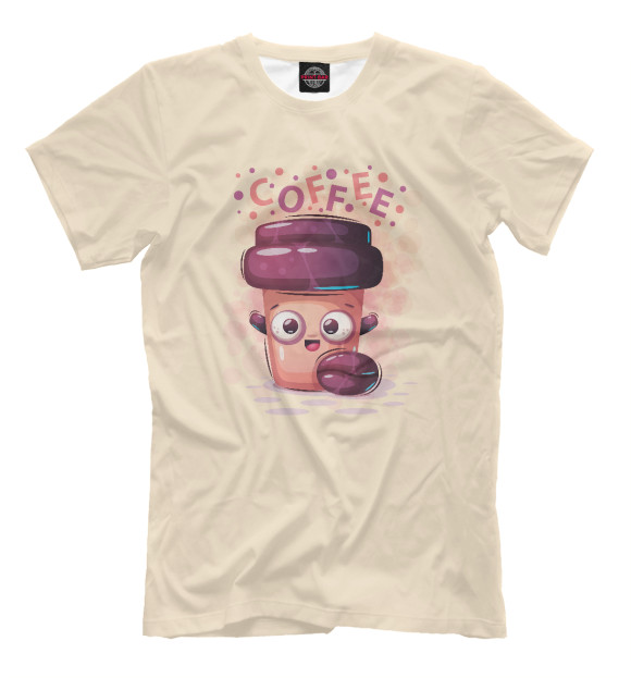 Футболка для мальчиков с изображением Кофе cute цвета Белый