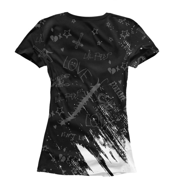 Женская футболка с изображением Lil Peep | Лил Пип цвета Белый