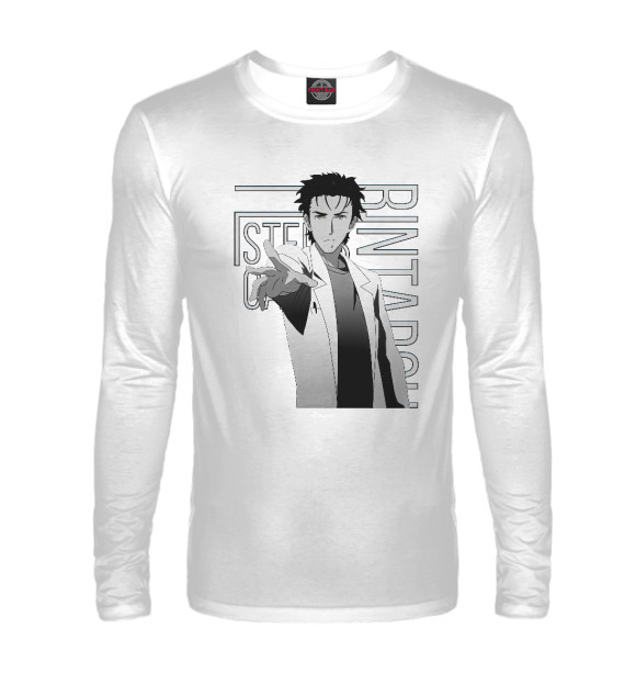 Мужской лонгслив с изображением Врата Штейна цвета Белый