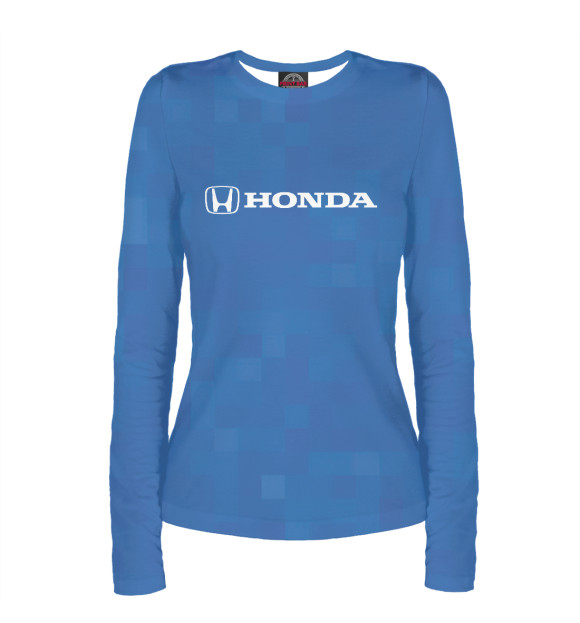 Женский лонгслив с изображением Honda цвета Белый