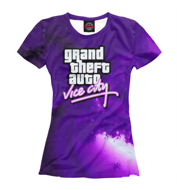 Женская футболка с изображением Vice City цвета Белый