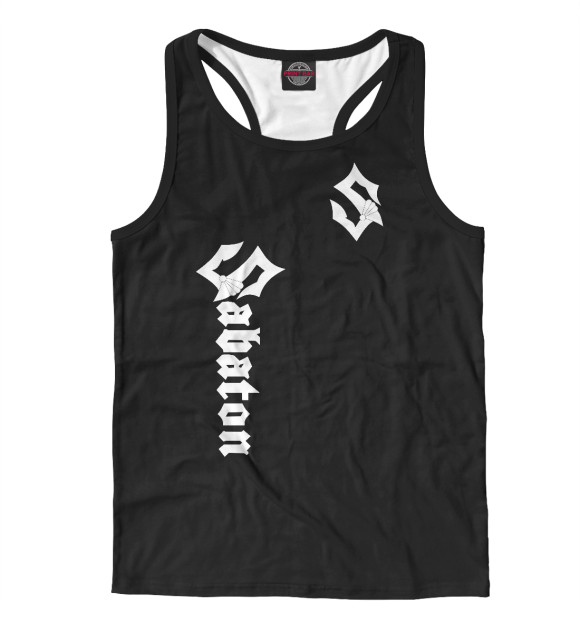 Мужская майка-борцовка с изображением Sabaton цвета Белый