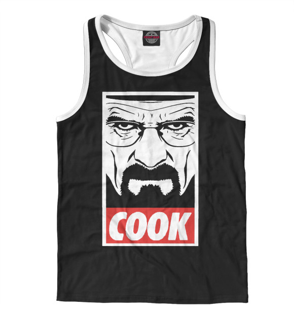 Мужская майка-борцовка с изображением ВО ВСЕ ТЯЖКИЕ цвета Белый